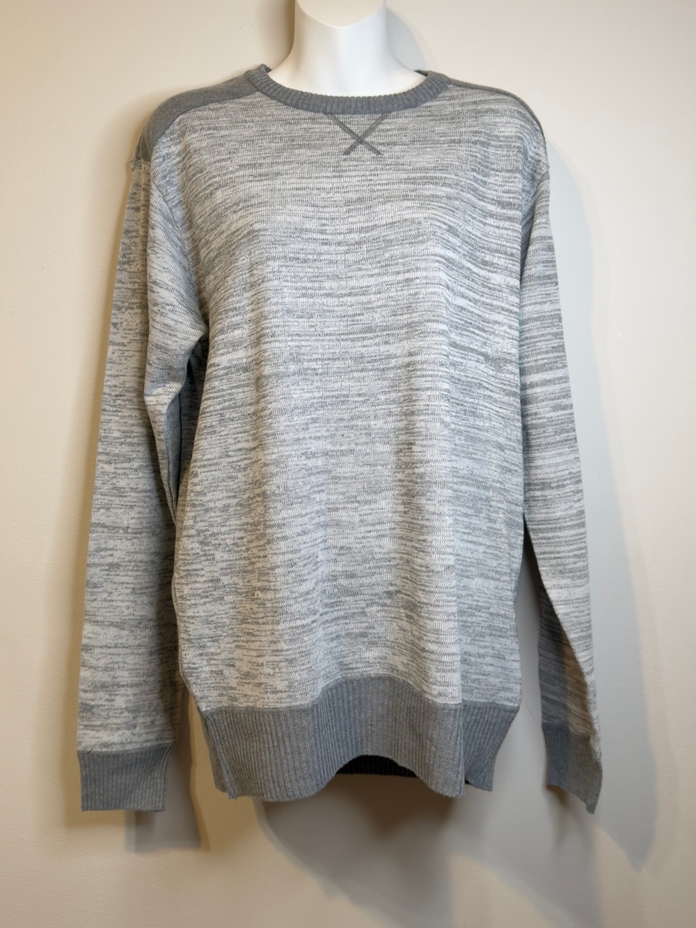 Light Gray Marled Crewneck Sweater